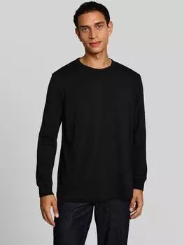 Tom Tailor Langarmshirt mit Logo Stickerei Regular Fit (1052637-29999) new schwarz