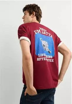 Pepe Jeans Charlie Tee Print T-Shirt ruby wine red