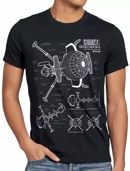 style3 Future Comet Captain T-Shirt schwarz
