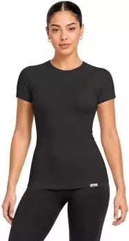 Smilodox Lyanna Shaped Fit T-Shirt (125118) schwarz