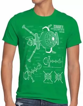 style3 K.I.T.T. Michael Knight 2000 Black Rider Herren T-Shirt grün