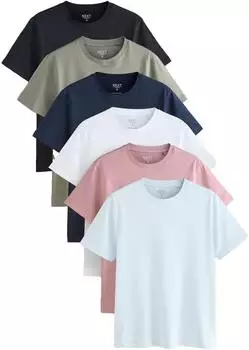 Next Fashion Essential T-Shirt Multipack marine/rosa/schwarz/weiß