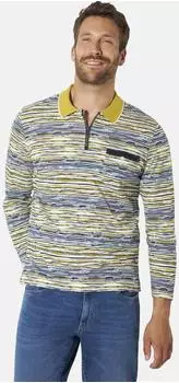 Babista Langarm-Poloshirt BENITI (91002601) hellblau/gelb gemustert