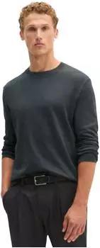 Marc O'Polo Langarmshirt aus leichtem Bio-Baumwoll-Jersey (18949403) dark grey melange
