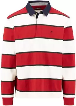 Fynch-Hatton Long Sleeve Polo Shirt (16141363) brick