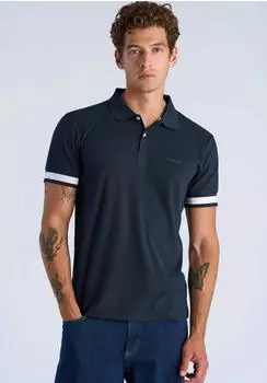 Lindbergh Poloshirt l&auml;ssig geschnitten (53713352) navy wei&szlig;