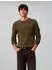 Calvin Klein Waffle Badge Crewneck Tee Langarmshirt Regular Fit (X48S0) olive night