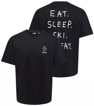 Only & Sons Fred Life RLX SS Print Tee Relaxed Fit (71308318) schwarz/weiß