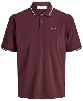 Jack & Jones JCOFUSION PIQUE MESH COLLAR POLO SS Regular Fit Poloshirt (91722020) fudge