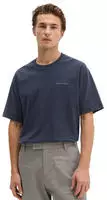T-Shirt MARC O'POLO "aus schwerem Bio-Baumwoll-Jersey", Herren, Gr. S, blau (schwarz