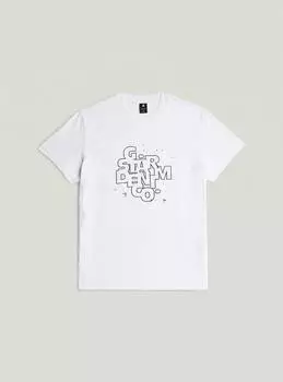 G-Star HD Print T-Shirt (D26824) wei&szlig;