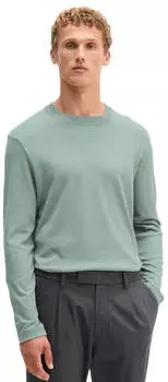 Marc O'Polo Langarmshirt aus leichtem Bio-Baumwoll-Jersey (89464255) faded mint