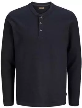 Jack & Jones JPRBLUAARON LS Henley Langarmshirt Regular Fit (68421050) dark navy