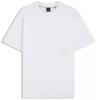 Hugo Boss Relaxed-Fit T-Shirt aus Baumwoll-Jersey - Style TS_Structure 50564097 Wei&szlig;