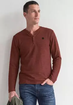 Street One Langarmshirt im Melange Look (44499518) raw copper red