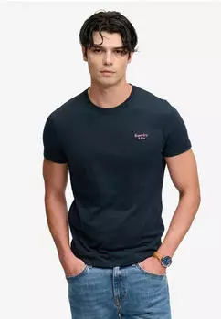 Superdry Essential Logo Emb Tee T-Shirt (M1012475A) eclipse navy/pink