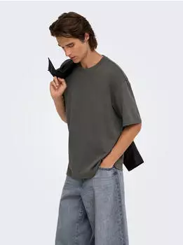 Only & Sons Loose-Fit-T-Shirt (22022532) dunkelgr&uuml;n