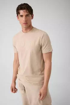 Guess PRAT T-Shirt Regular Fit (Z6YI17K4968) beige blanco