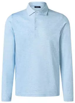 Maerz Langarm-Poloshirt (89347636) hellblau