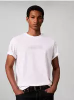 T-Shirt CALVIN KLEIN JEANS "CALVIN GRAPHIC", Herren, Gr. M, hellwei&szlig;, Web,