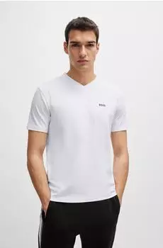 Hugo Boss V-Neck T-Shirt kurzarm wei&szlig; (Herren) (50506347-100)