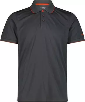 CMP Einfarbiges Pique Poloshirt kurzarm grau/oro (Herren) (39T5807-U862)