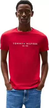 Tommy Hilfiger Logo-Stickerei Slim Fit T-Shirt kurzarm (Herren)
