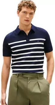 Tommy Hilfiger Strick Slim Fit Poloshirt kurzarm (Herren)