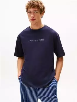 Tommy Hilfiger Original Lounge Logo T-Shirt kurzarm navy blue (Herren) (UM0UM03685DW5)