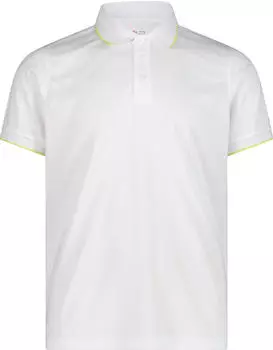 CMP Einfarbiges Pique Poloshirt kurzarm bianco/acido (Herren) (39T5807-00XT)