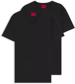Hugo Boss V-Neck 2er-Pack T-Shirt kurzarm schwarz (Herren) (50325417-001)