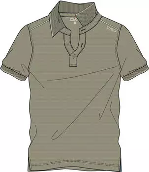 CMP Stretch Polyester Modal Poloshirt kurzarm sage (Herren) (32T5247-E663)