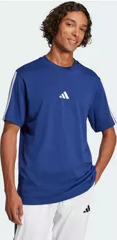 adidas Essentials 3-Streifen Single Jersey T-Shirt kurzarm dark blue/white (Herren) (JW1950)