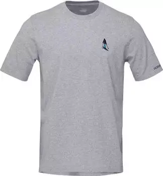 Norr&oslash;na Cotton Activity Embroidery T-Shirt kurzarm grey melange (Herren) (3411-23-8870)