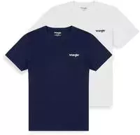 Wrangler 112321593, Wrangler T-Shirt 2Pack Sign Off Tee in Real Navy