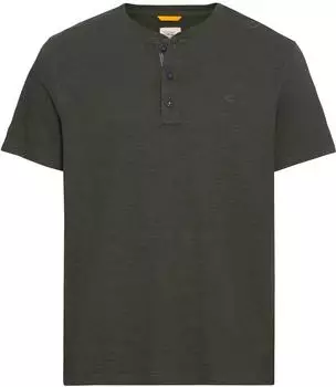 Camel Active Henley Baumwolle T-Shirt kurzarm gr&uuml;n (Herren) (409474-9T84-91)