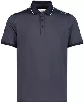 CMP Stretch Polyester Modal Poloshirt kurzarm schwarz/blau (Herren) (32T5247-N950)