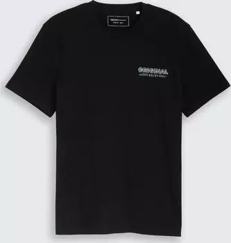 Tom Tailor Basic mit Logo-Print T-Shirt kurzarm deep sea black (Herren) (1043491-35797)