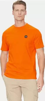 Napapijri Badge T-Shirt kurzarm orange (Herren) (NP0A4I3N-A00)