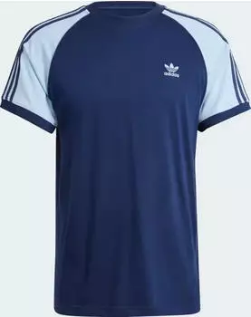 adidas Colorblocked 3-Streifen T-Shirt kurzarm night indigo/clear sky (Herren) (IY4868)