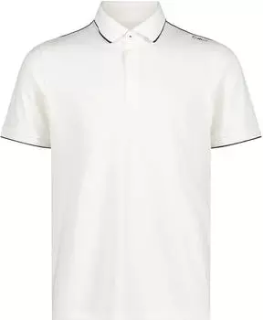 CMP Stretch Polyester Modal Poloshirt kurzarm wei&szlig; (Herren) (32T5247-A001)