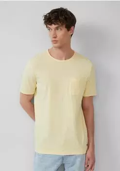 s.Oliver Flammgarn Pocket T-Shirt kurzarm hellgelb (Herren) (2163479.1210)