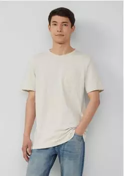 s.Oliver Flammgarn Pocket T-Shirt kurzarm wollweiß (Herren) (2163479.0330)