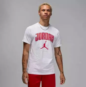Nike Jordan T-Shirt kurzarm white/gym red (Herren) (HQ0009-100)