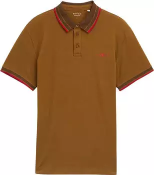 Tom Tailor Piqu&eacute; mit Stretch Poloshirt kurzarm deep cognac (Herren) (1045629-25985)