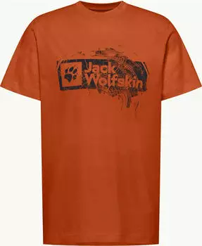 Jack Wolfskin Brand T-Shirt kurzarm burnt orange (Herren) (A64116-3330)