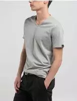 Replay Herren T-Shirt grau Baumwolle