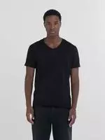 Replay Herren T-Shirt schwarz Baumwolle