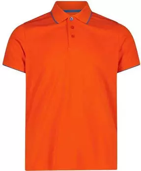 CMP Einfarbiges Pique Poloshirt kurzarm tango (Herren) (39T5807-C783)