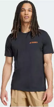 adidas Terrex Graphic T-Shirt kurzarm black/semi impact orange (Herren) (JW3558)